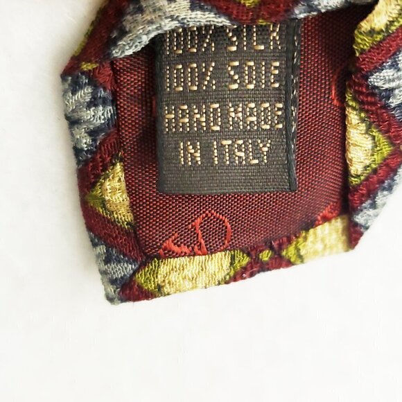 Giorgio Armani Le Collezioni Neck Tie Silk Italy Geometric Ornament Pattern 58" - Picture 3 of 13